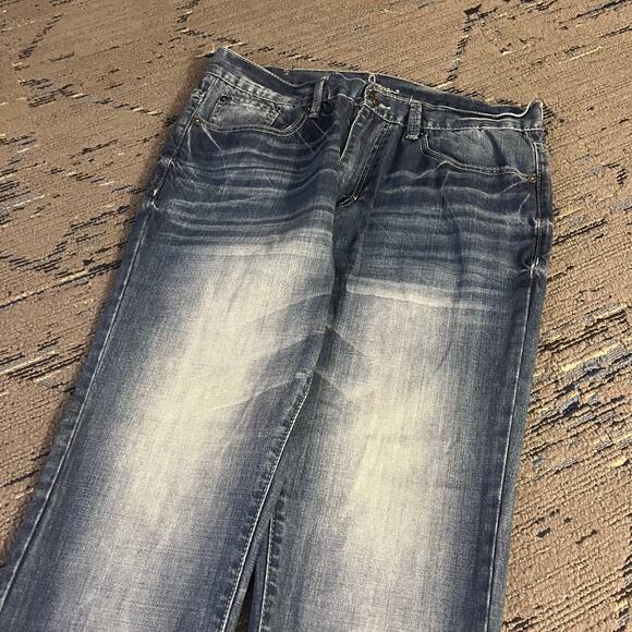 Y2K Baggy Skater Acid Washed Faded Jeans 36Wx30L - Picture 2 of 4